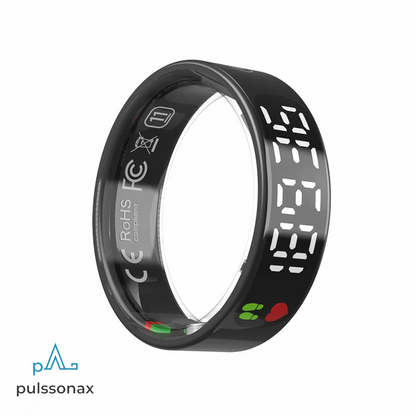 Pulsonax Halo Smart Ring, Built-in display Sleep Tracker, Activity & Fitness Tracker, Blood Pressure& Oxygen Tracker with Gesture control