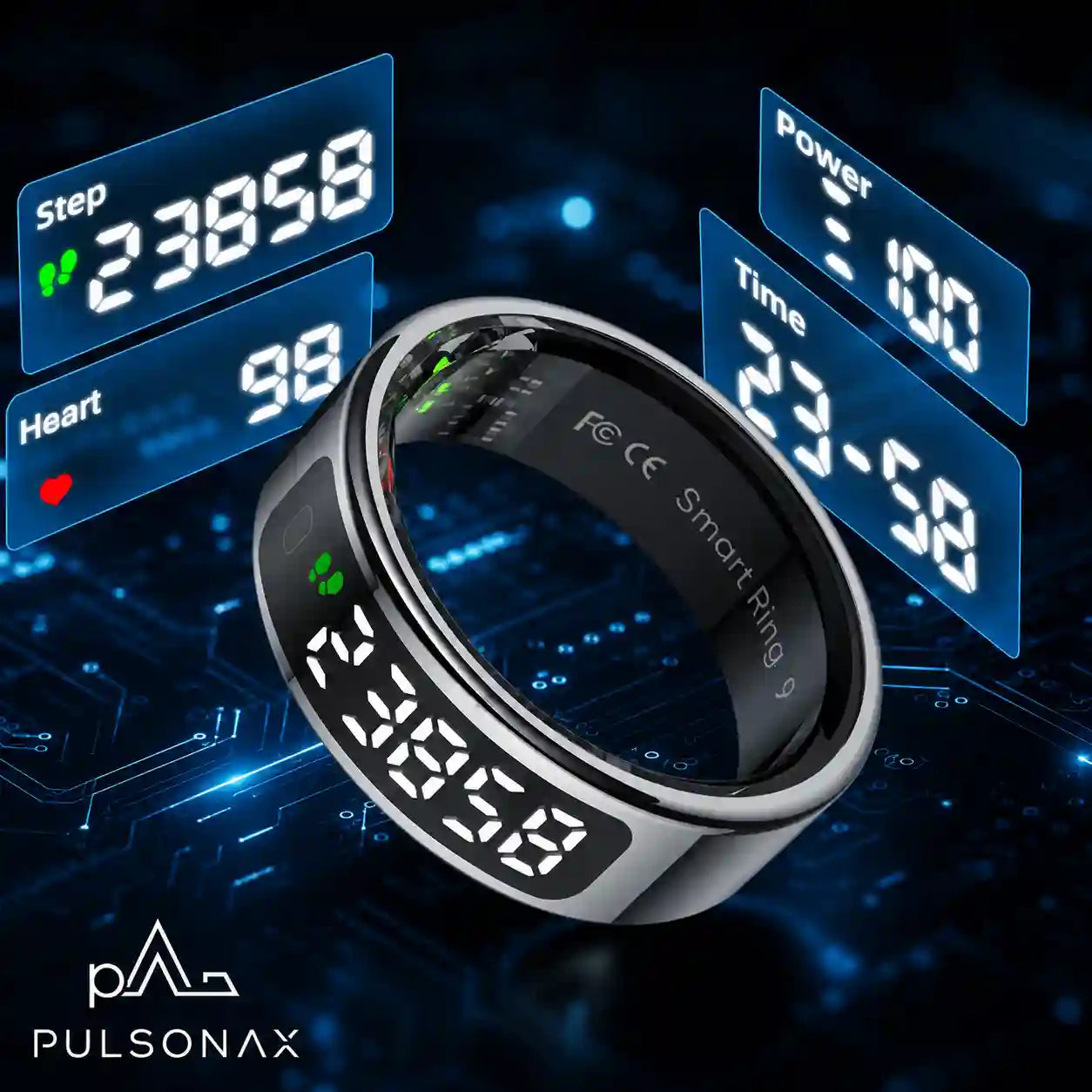 Pulsonax Halo Smart Ring – Sleep, Heart & Wellness Tracking — Without a Bulky Watch