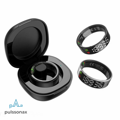 Pulsonax Halo Smart Ring, Built-in display Sleep Tracker, Activity & Fitness Tracker, Blood Pressure& Oxygen Tracker with Gesture control