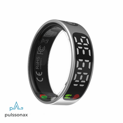 Pulsonax Halo Smart Ring, Built-in display Sleep Tracker, Activity & Fitness Tracker, Blood Pressure& Oxygen Tracker with Gesture control