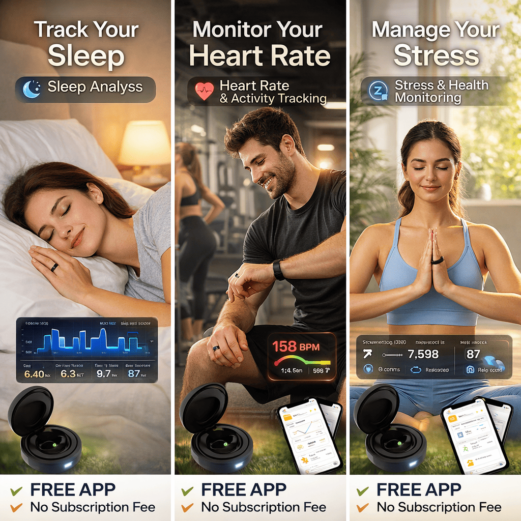 Pulsonax Diamora Series Smart Ring – Sleep, Fitness & Health Tracker